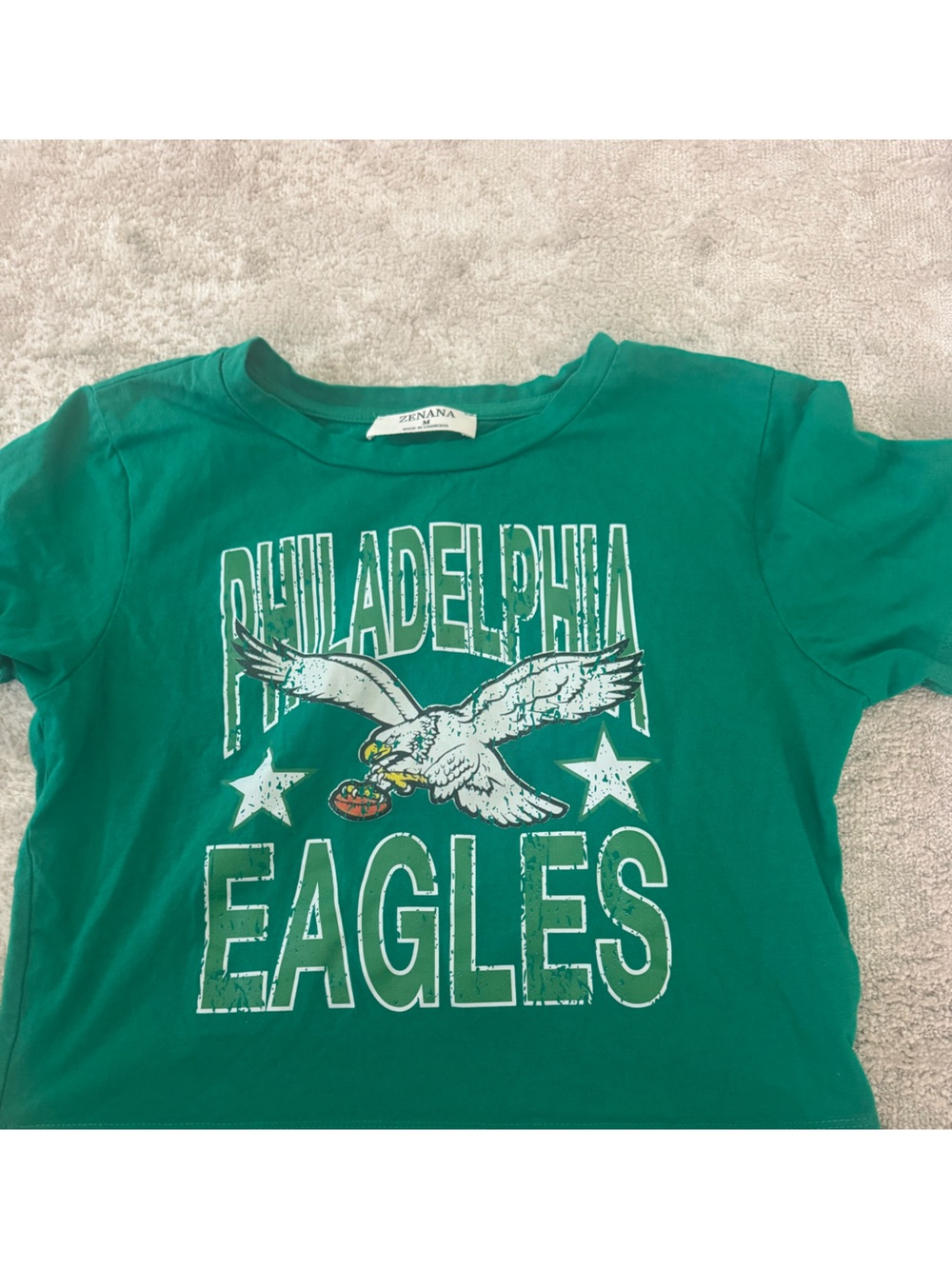 NWOT- Girls Philadelphia Eagles Green Graphic Tee